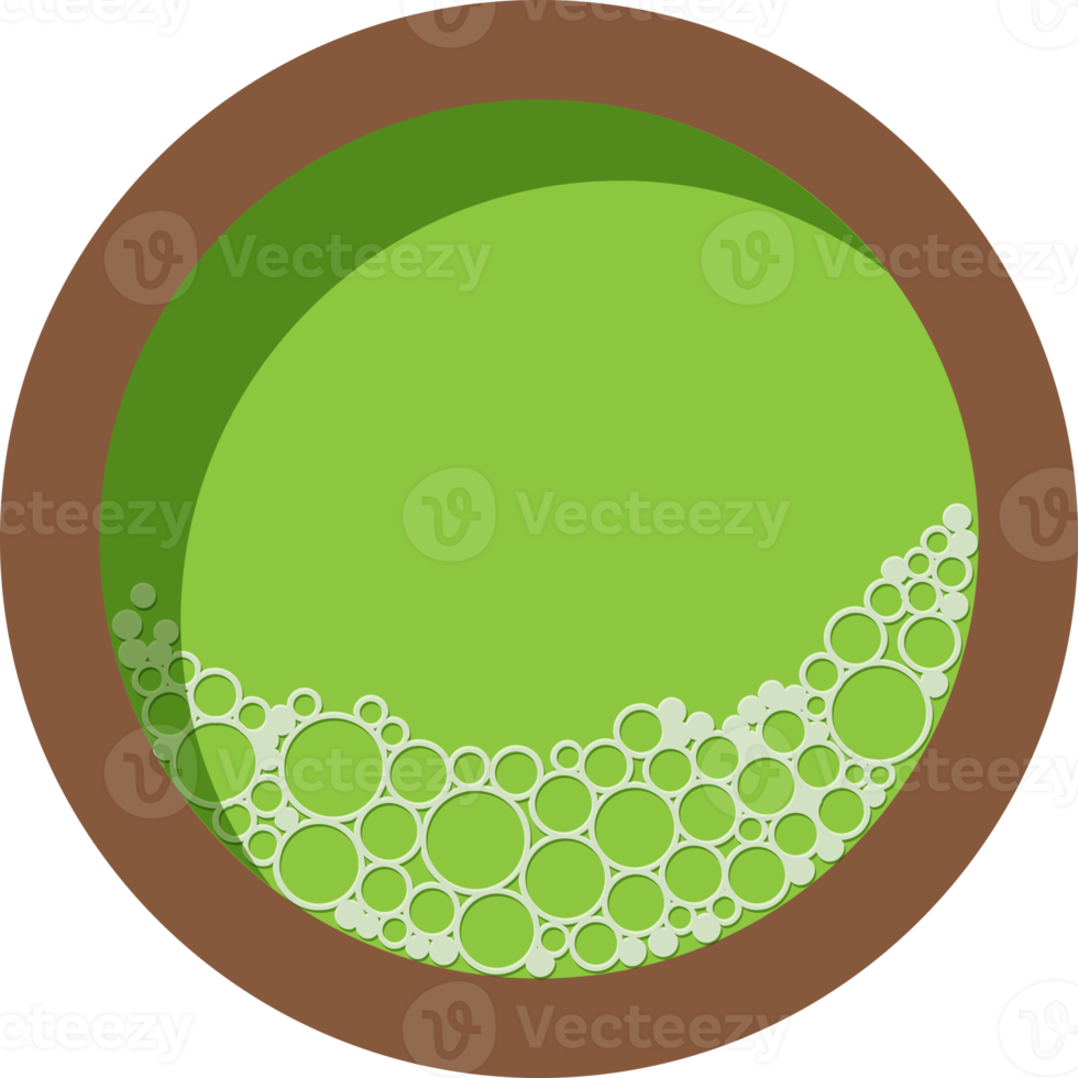 japanese green tea drink flat lay png