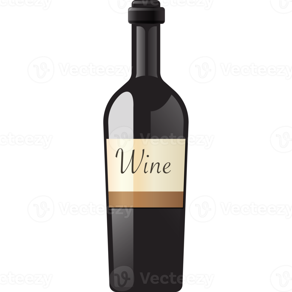vino bottiglia piatto posare png