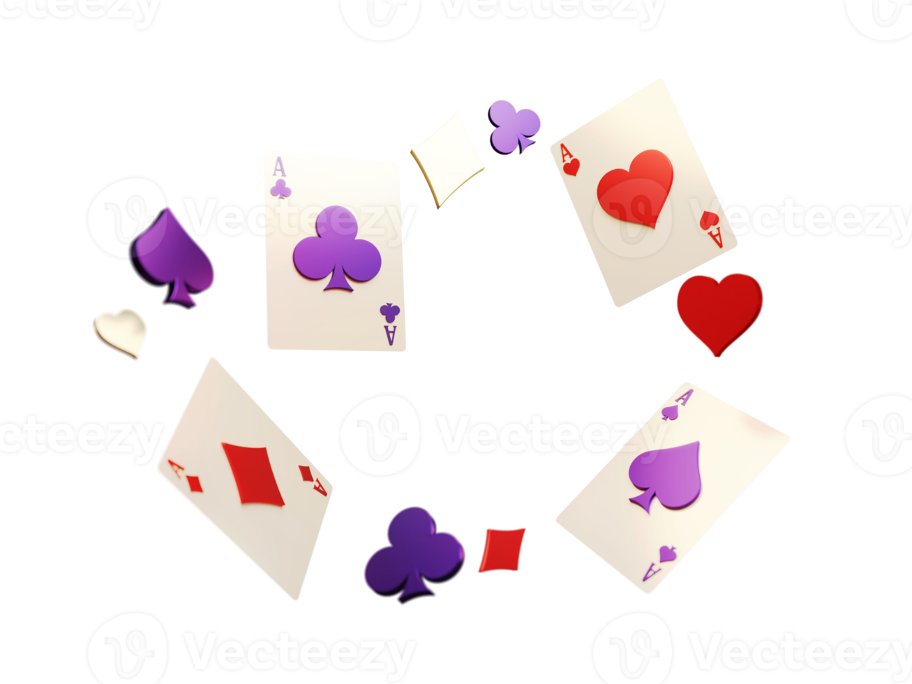 Modern Realistic Poker Card Element png