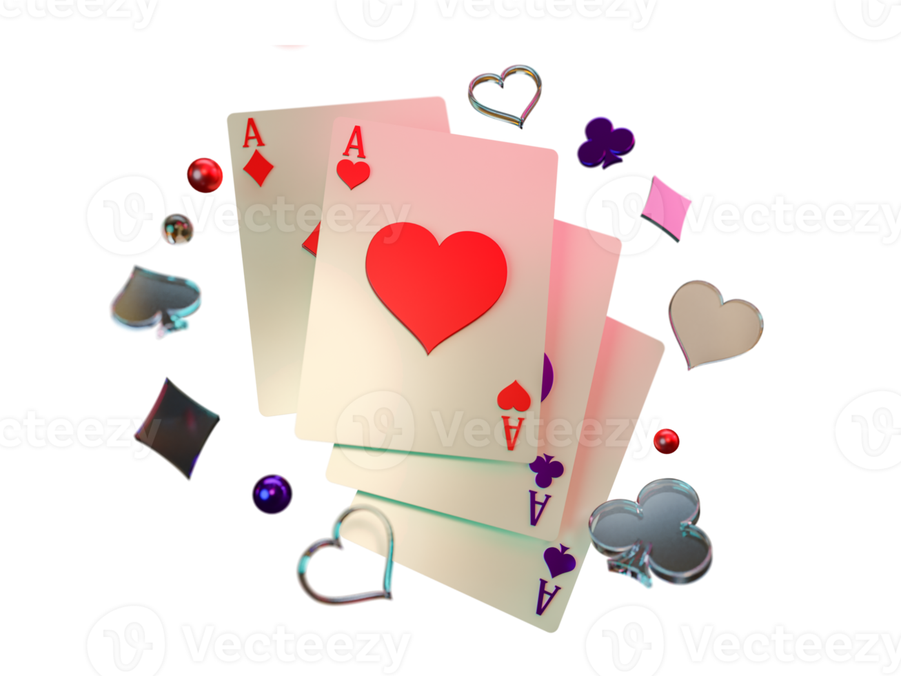 realistico poker carta elemento png