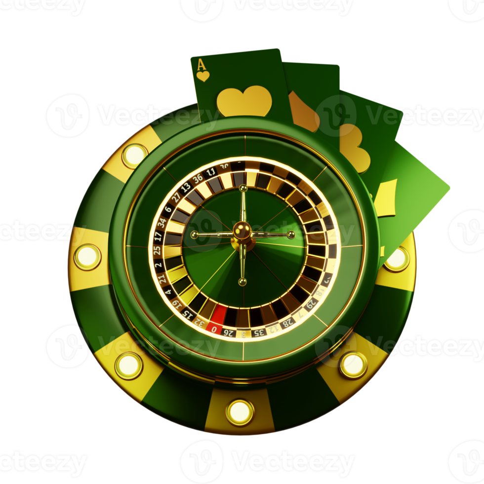 Modern Style Poker Card with Roulette png