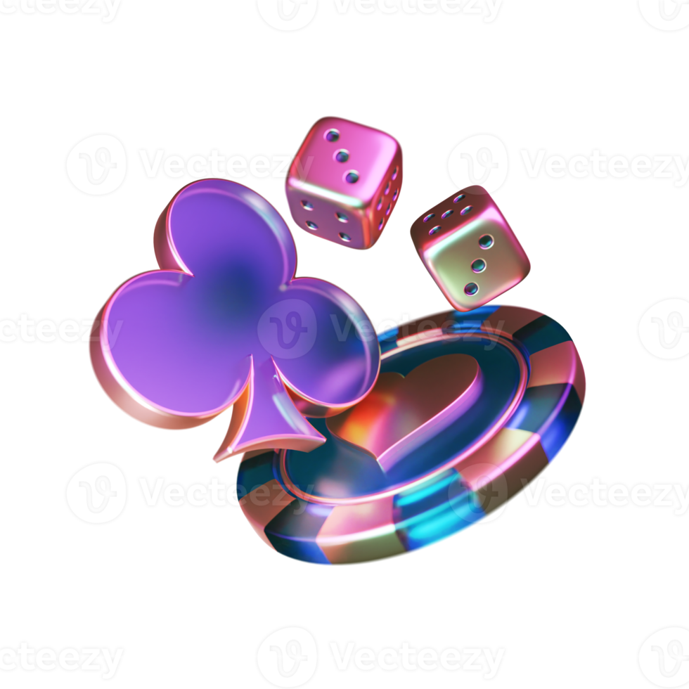 Modern Style Poker and Casino Element png