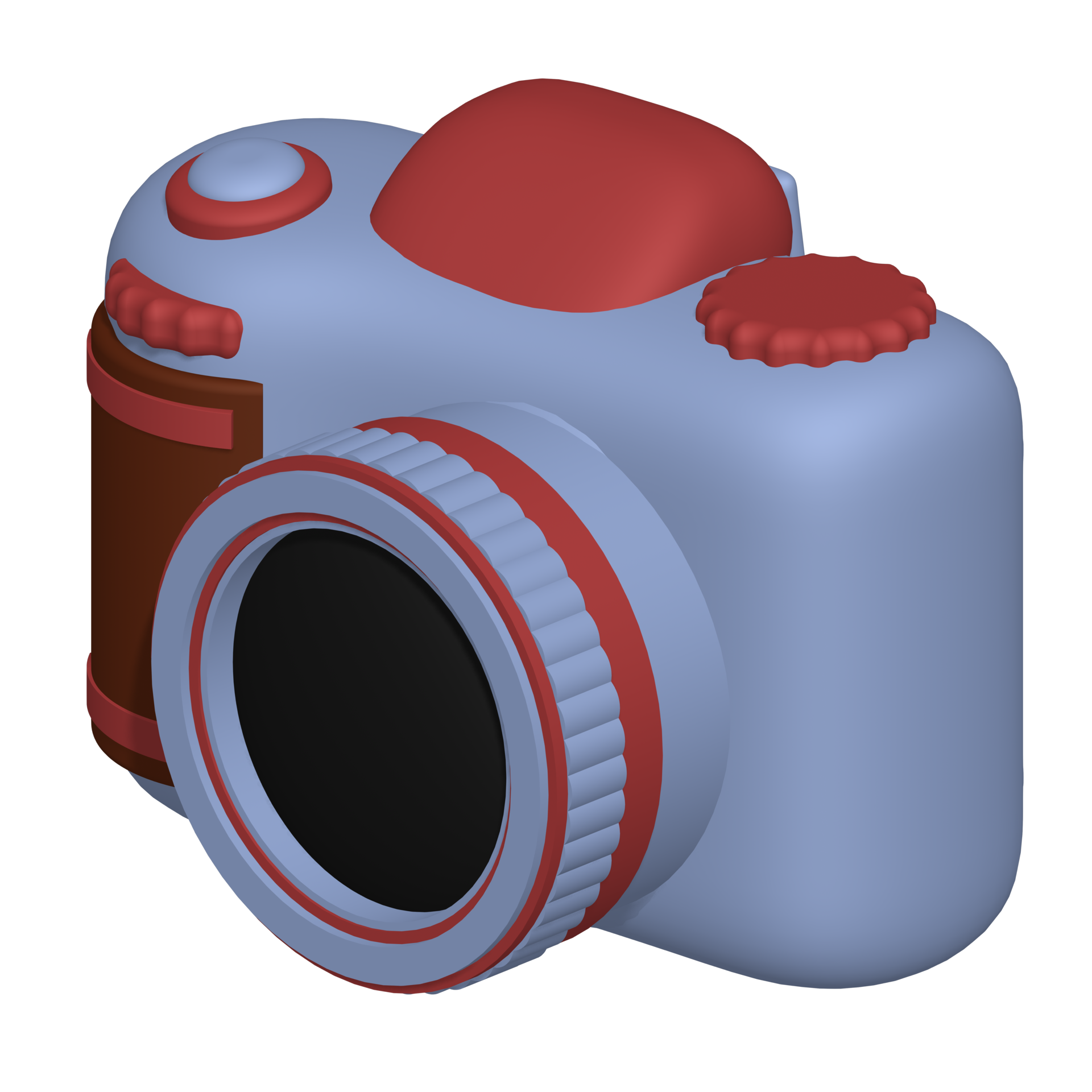 Free DSLR Photo camera with lens and button in 3d icon. Cartoon minimal  style. 19982247 PNG with Transparent Background