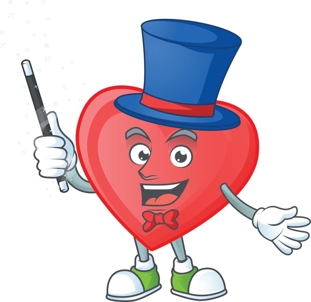 Red love cartoon character style vector