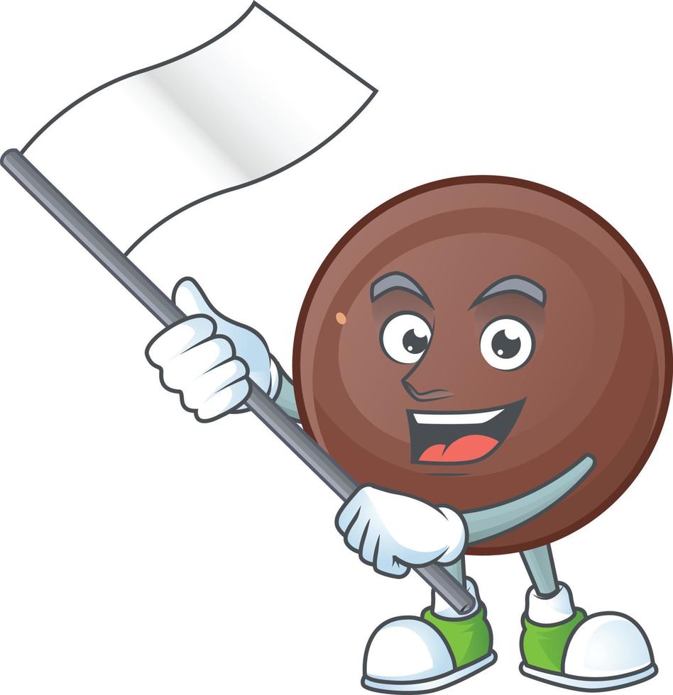 un imagen de Rico chocolate pelota dibujos animados personaje vector