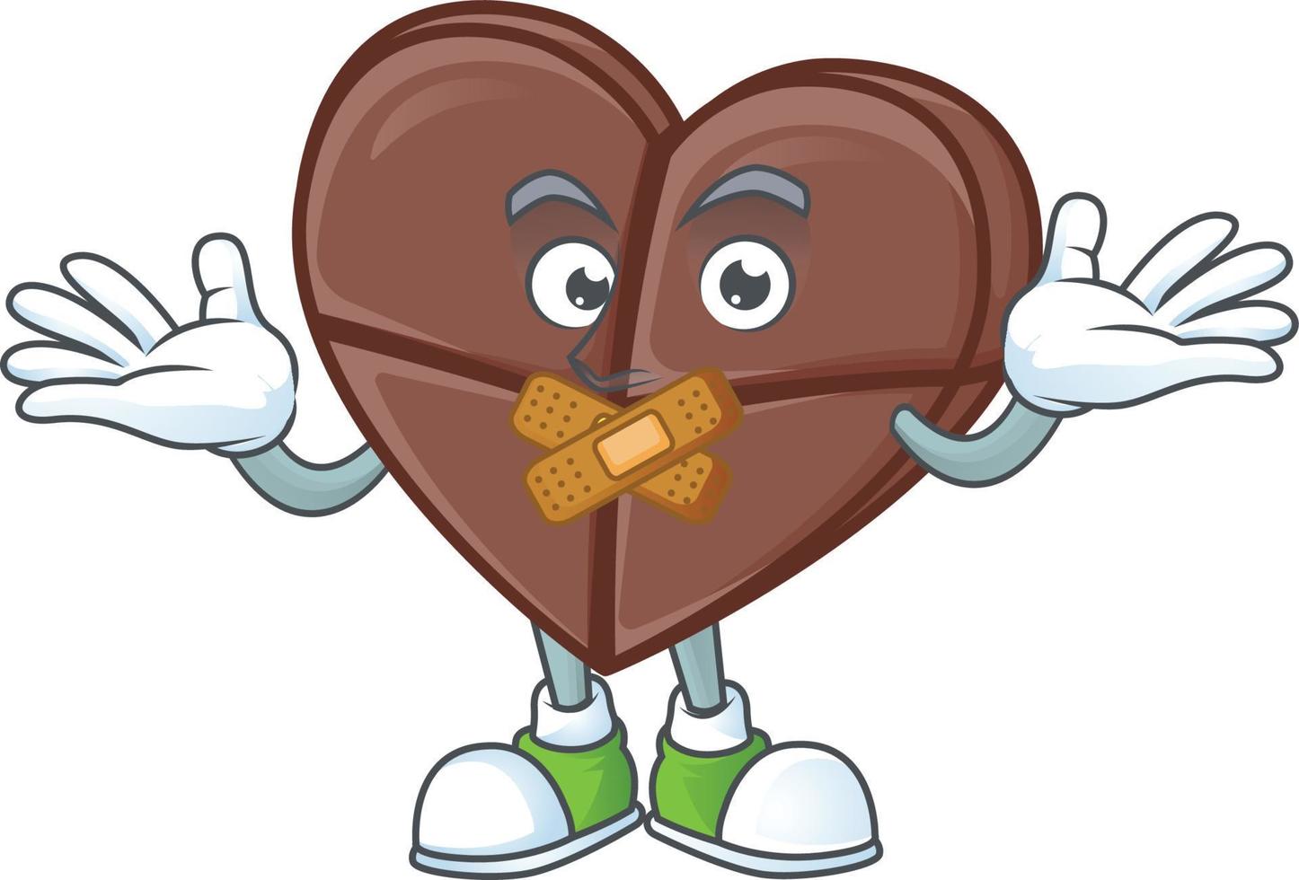 chocolate bar amor dibujos animados personaje estilo vector