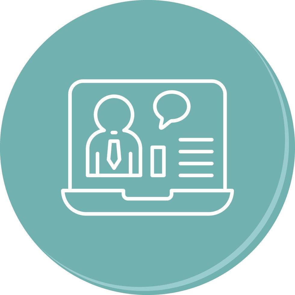 Online Job Interview Vector Icon