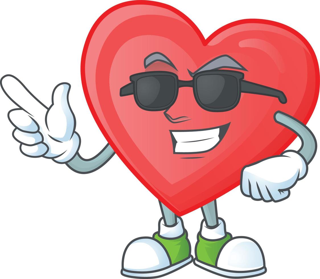 Red love cartoon character style vector