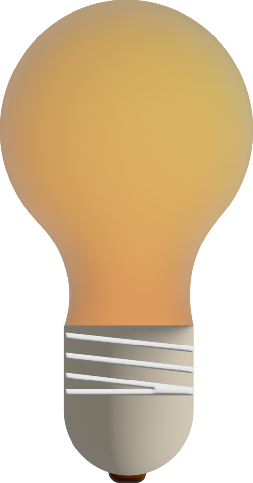 3d render bulb lamp png