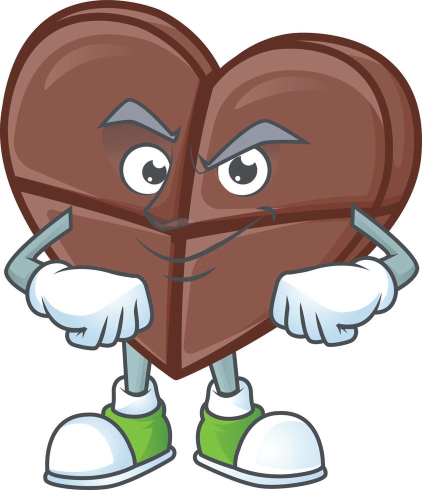 Chocolate bar love cartoon character style vector