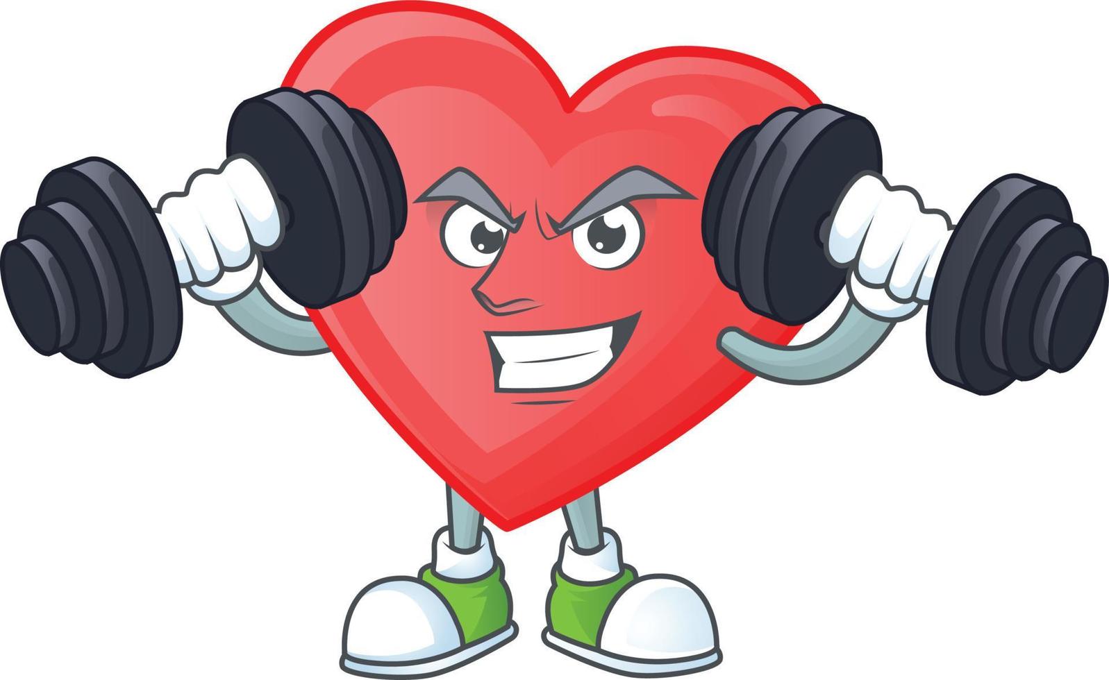 Red love cartoon character style vector