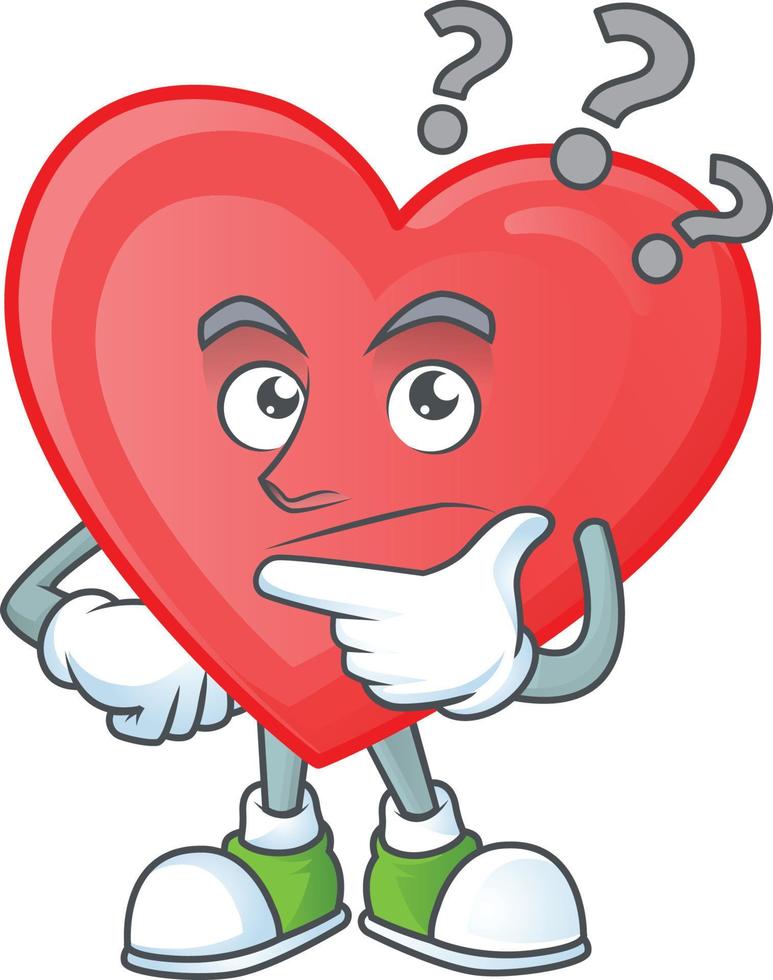 Red love cartoon character style vector