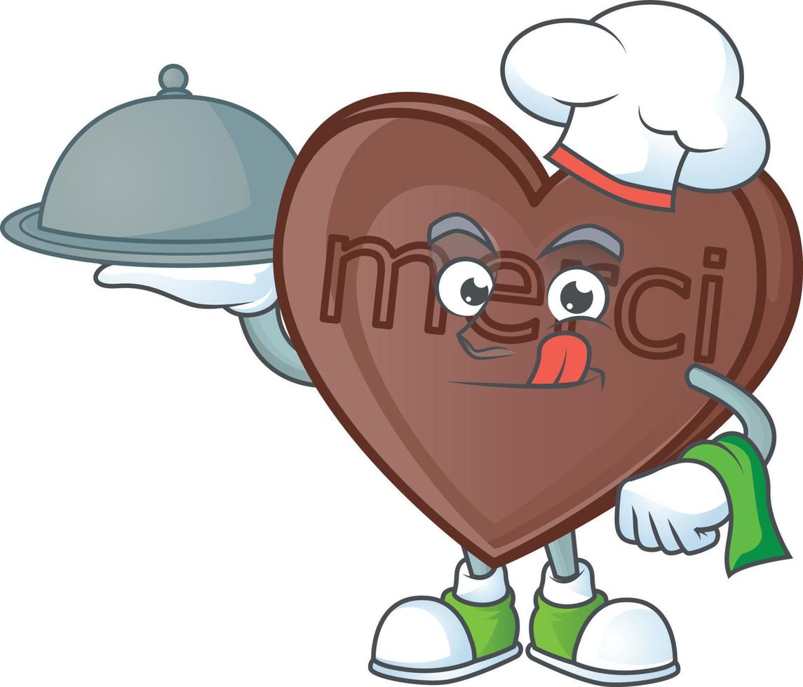 uno mordedura amor chocolate dibujos animados personaje estilo vector