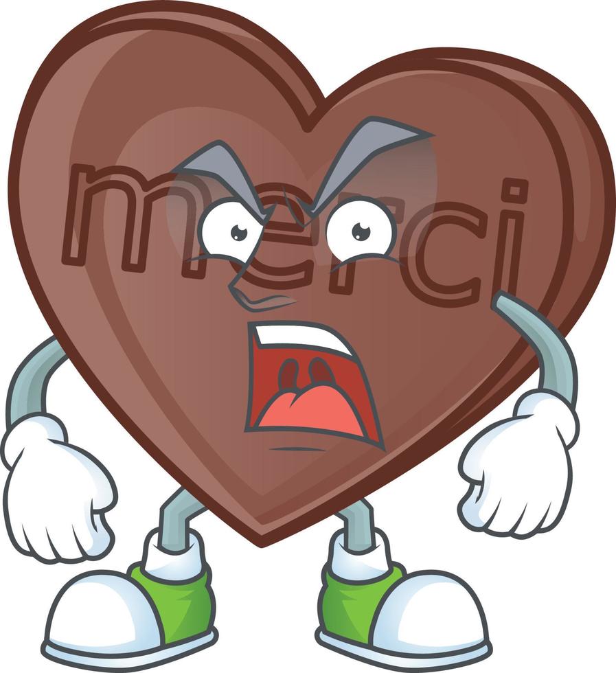 uno mordedura amor chocolate dibujos animados personaje estilo vector