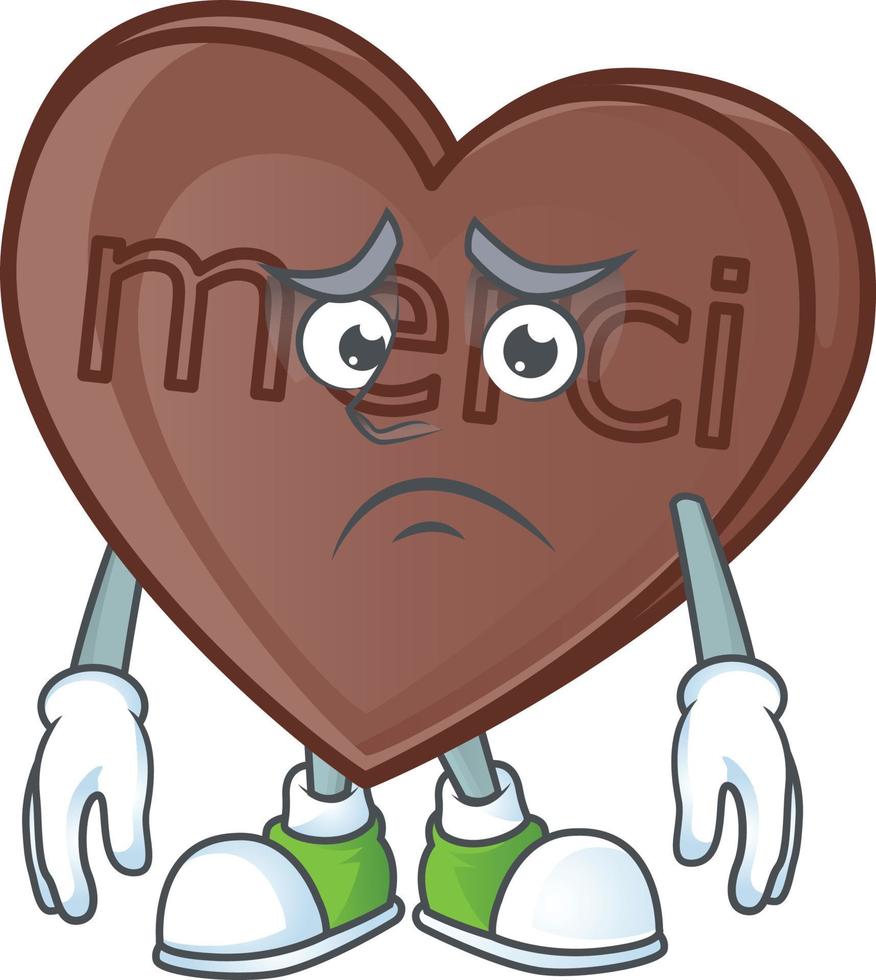 uno mordedura amor chocolate dibujos animados personaje estilo vector