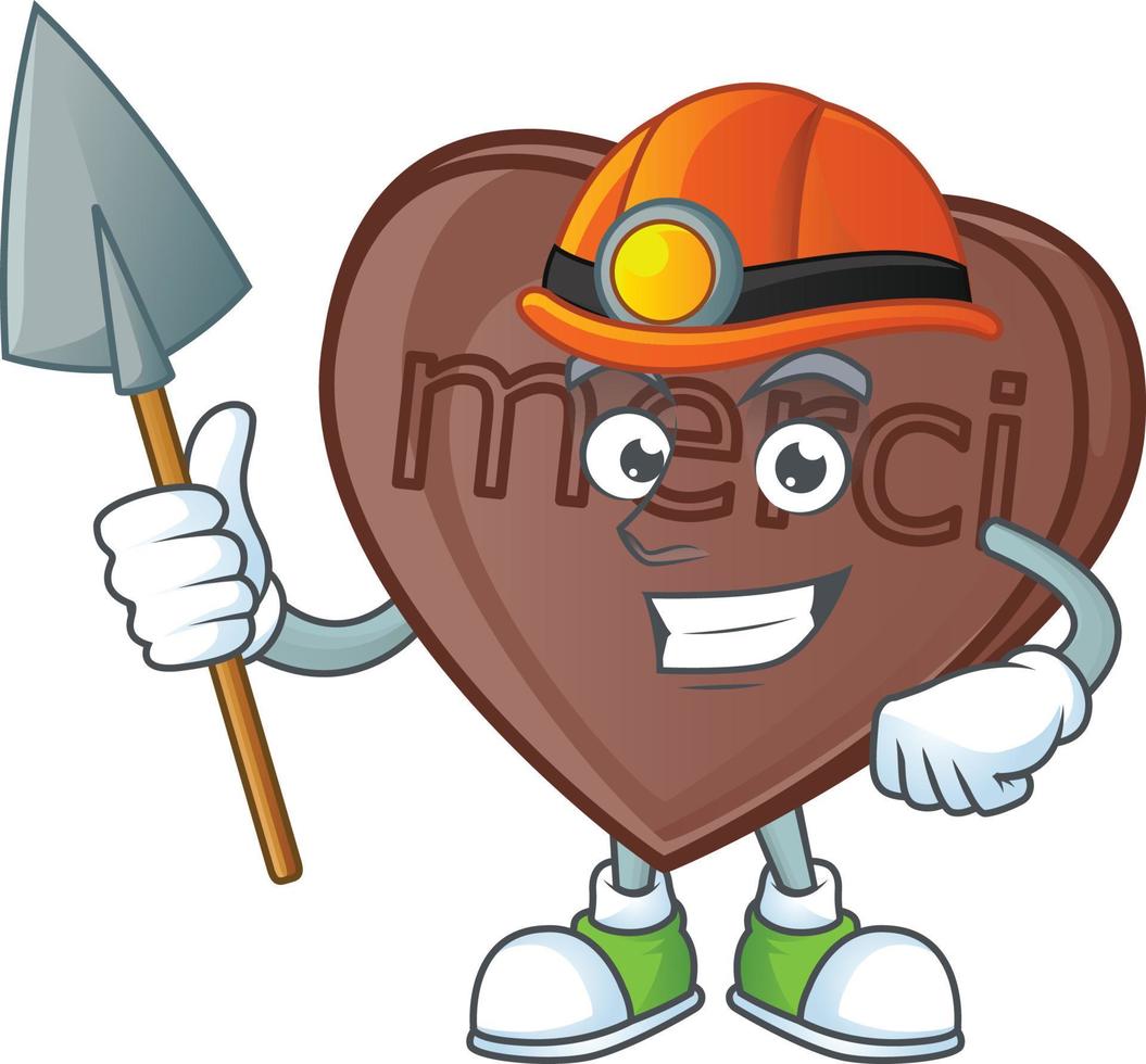 uno mordedura amor chocolate dibujos animados personaje estilo vector