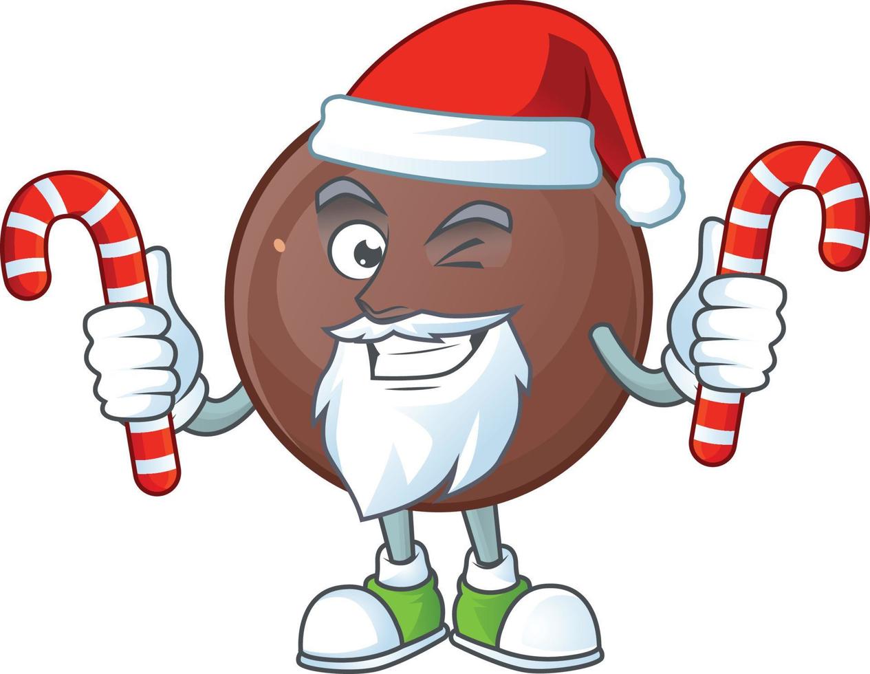 A picture of rich chocolate ball cartoon character vector