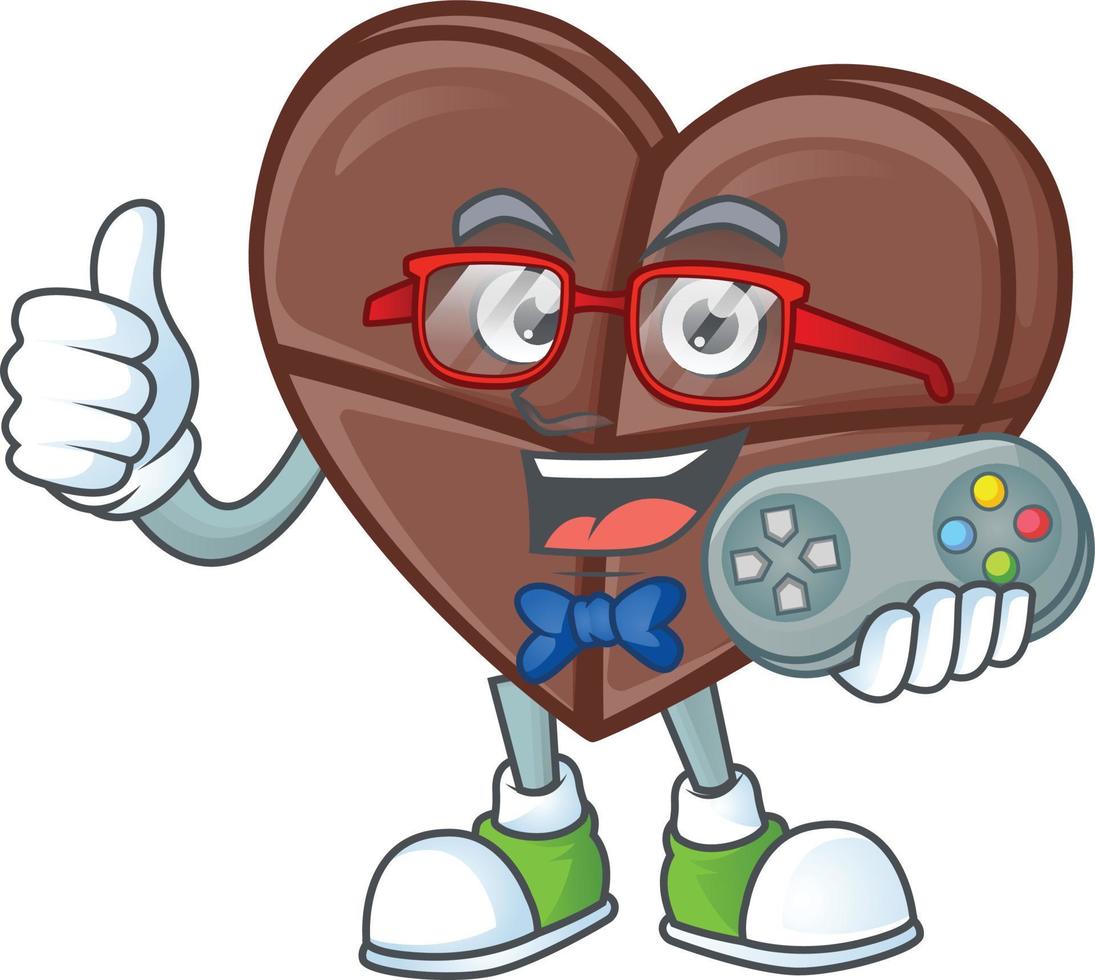 Chocolate bar love cartoon character style vector