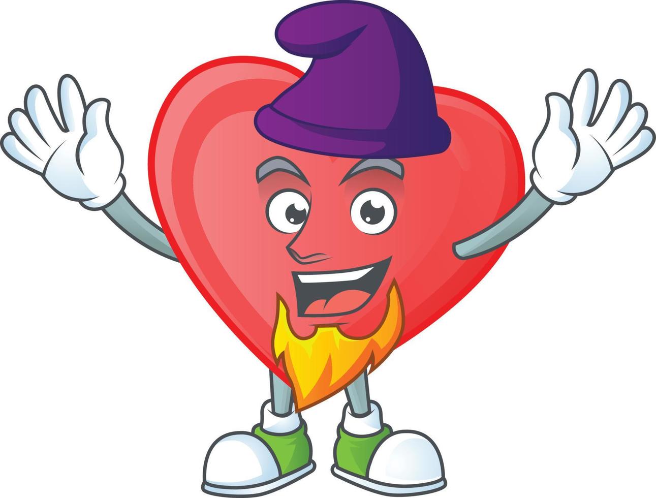 Red love cartoon character style vector