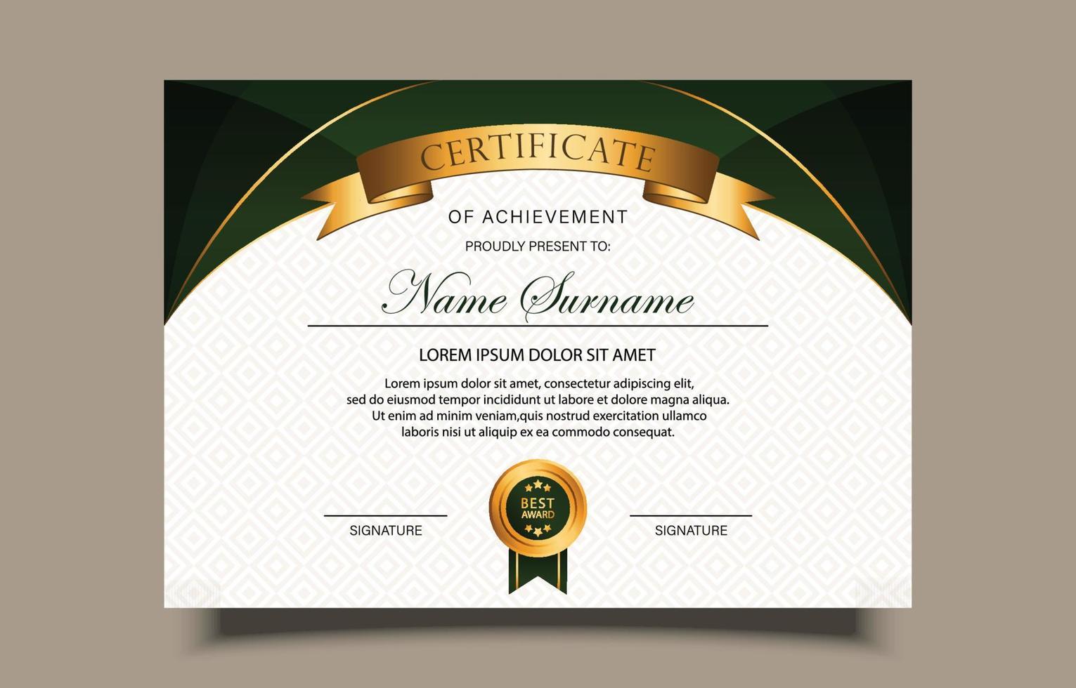 Professional Certificate Template vector