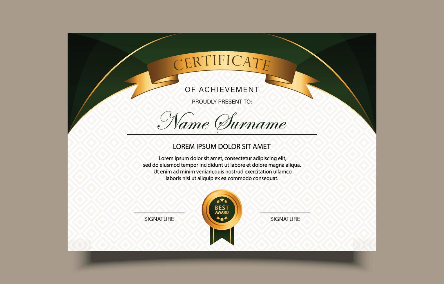 Professional Certificate Template vector