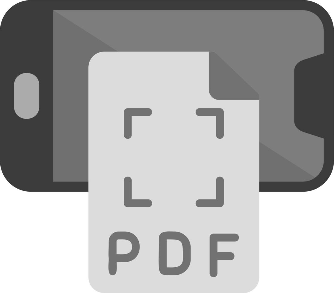 teléfono inteligente pdf vector icono