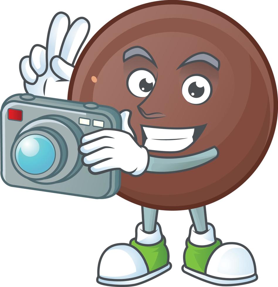 A picture of rich chocolate ball cartoon character vector