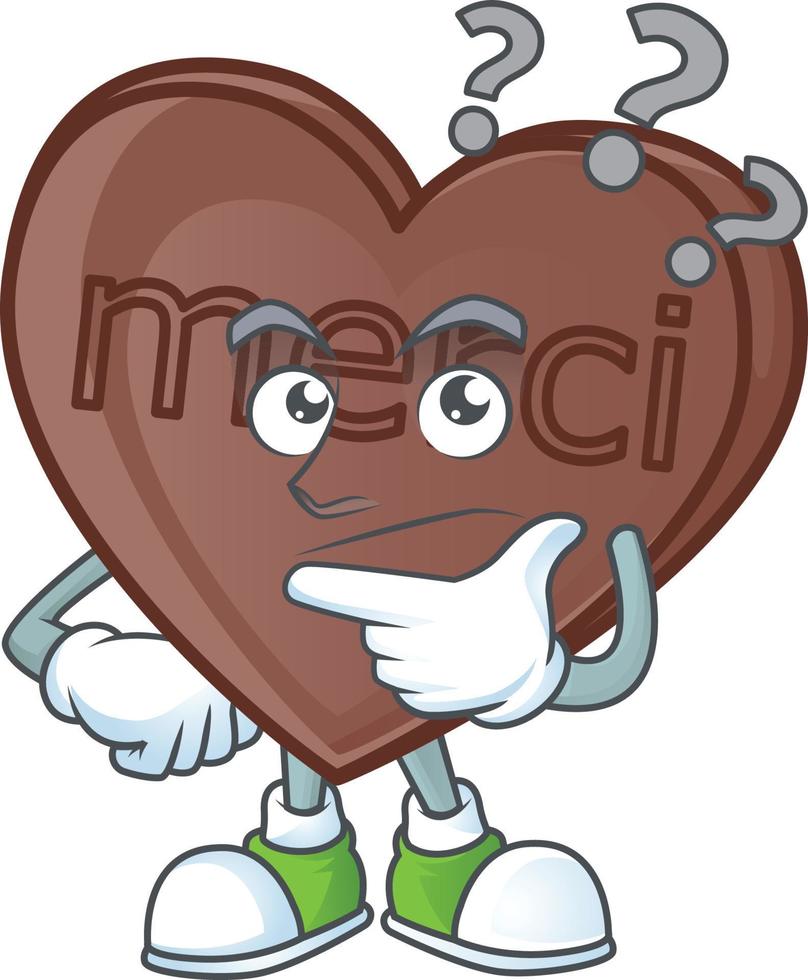 uno mordedura amor chocolate dibujos animados personaje estilo vector