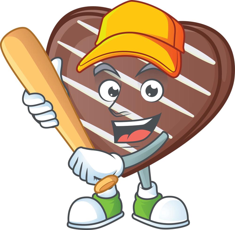 Stripes chocolate bar cartoon character style vector