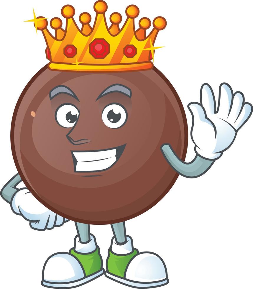 A picture of rich chocolate ball cartoon character vector