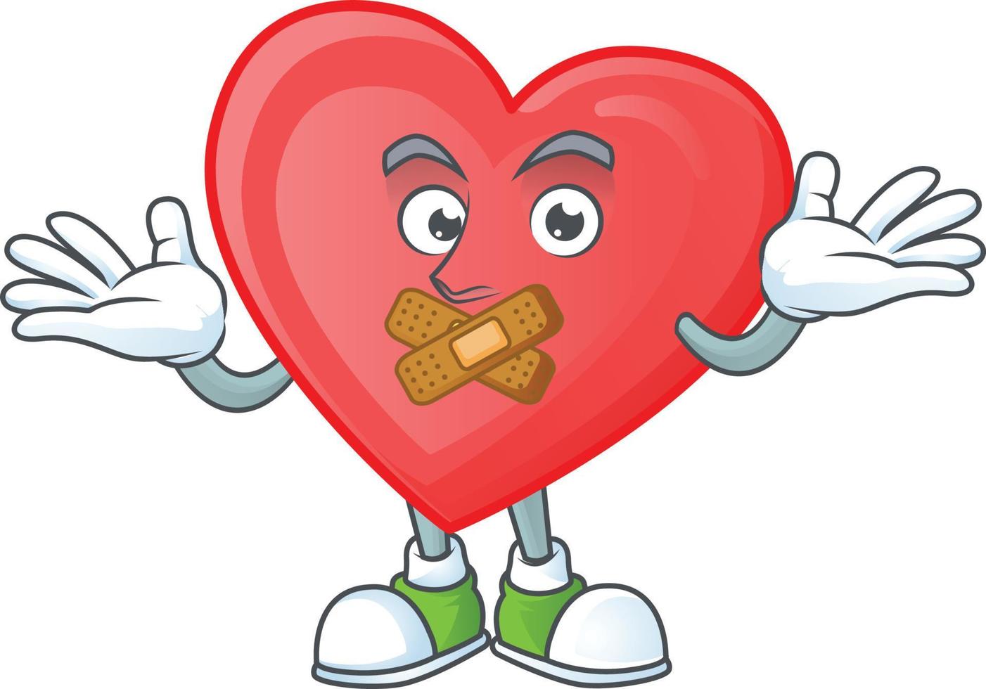 Red love cartoon character style vector