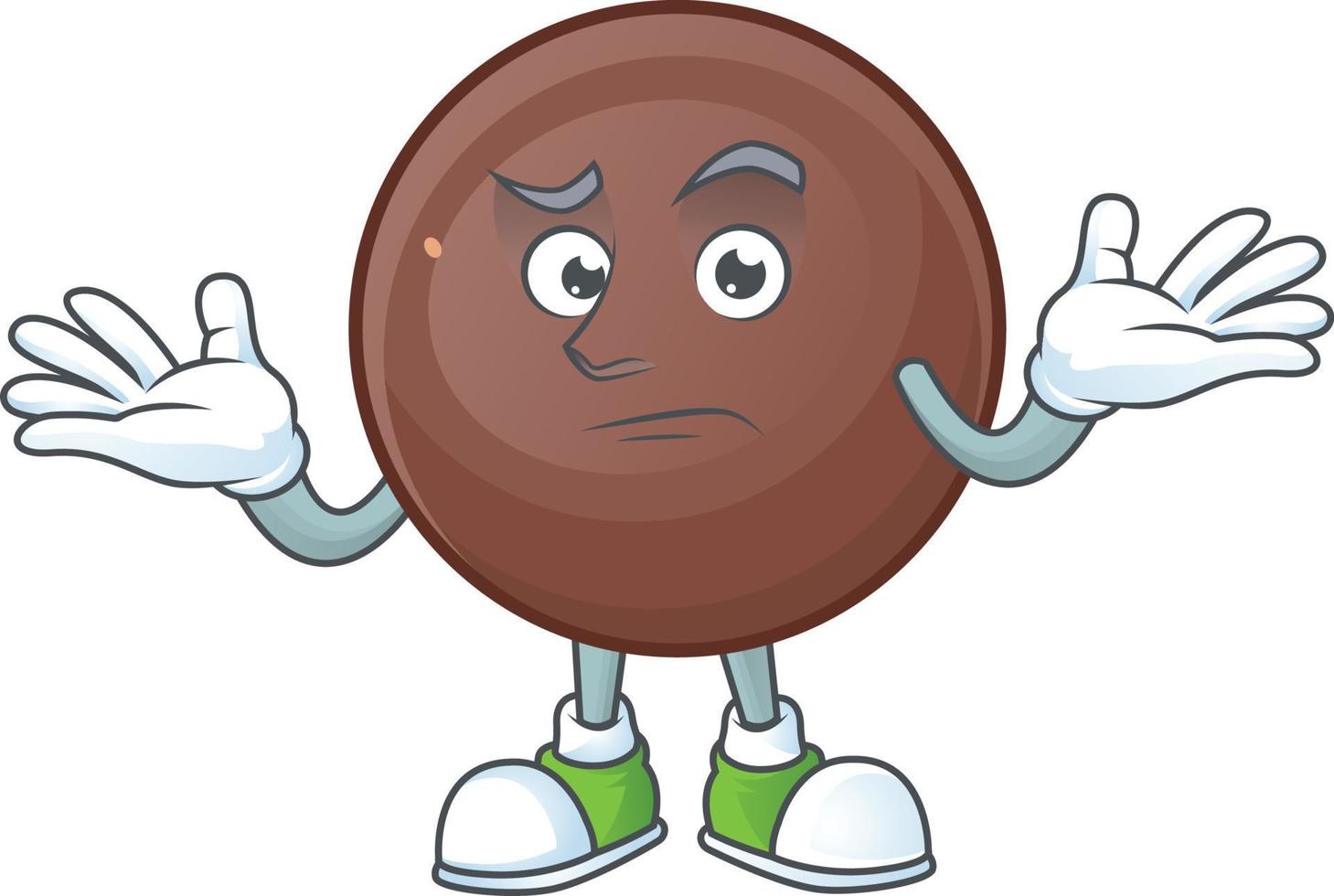 A picture of rich chocolate ball cartoon character vector