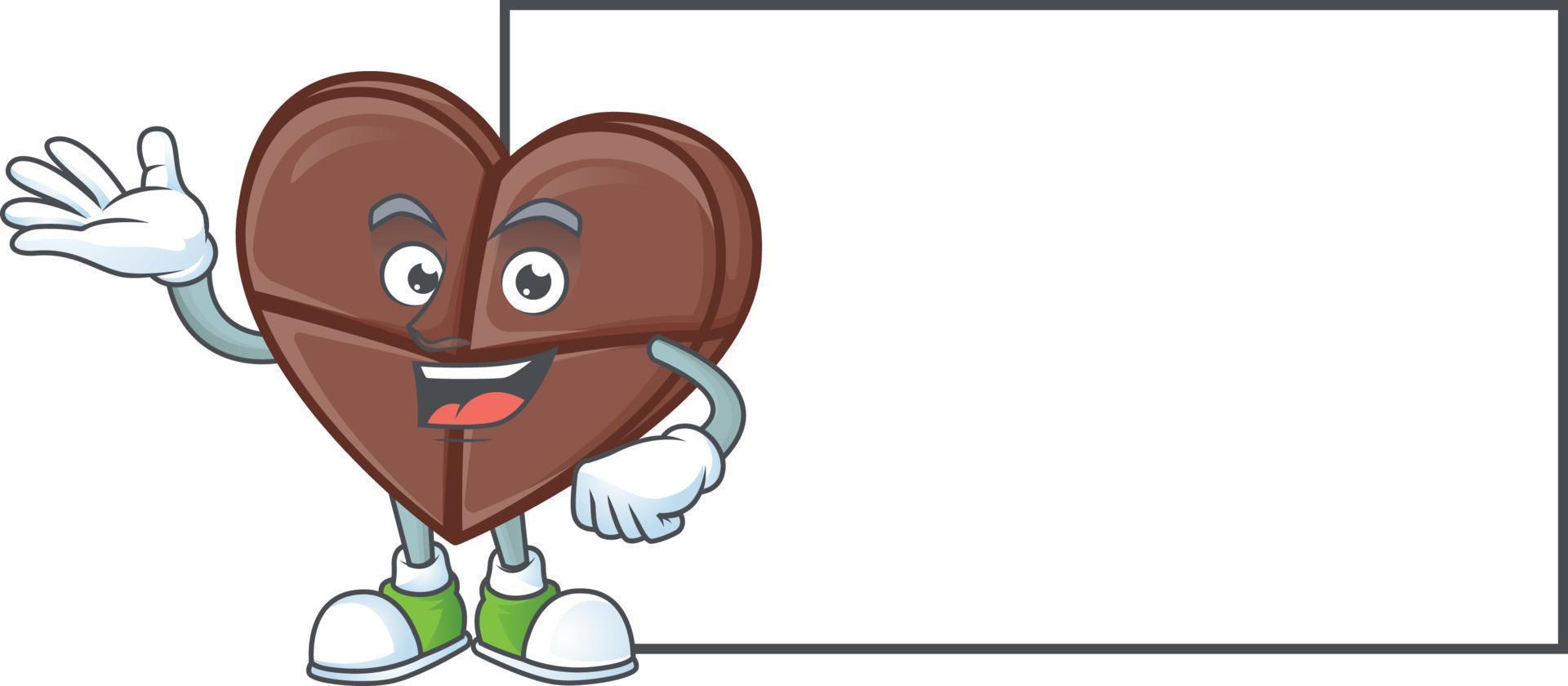 Chocolate bar love cartoon character style vector