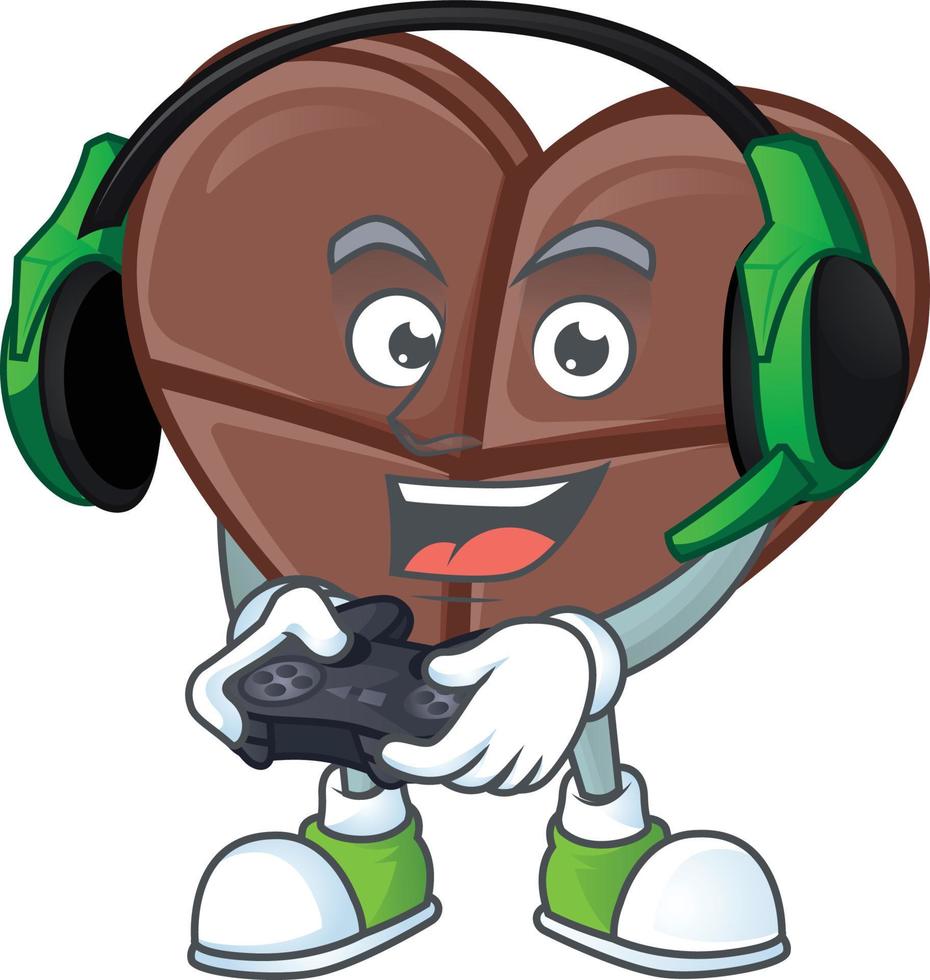 chocolate bar amor dibujos animados personaje estilo vector