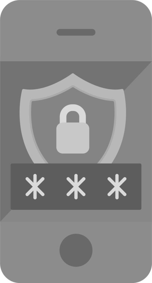 icono de vector de seguridad móvil