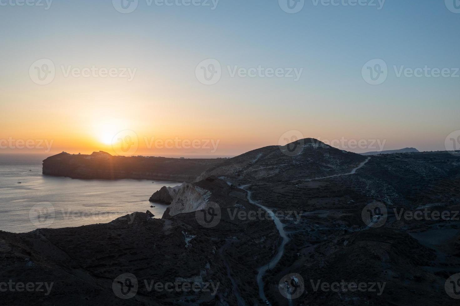 Red beach in Santorini, Cycladic Islands, Greece in the South Aegean. Beautiful summer landscape with one of the most famous beaches in the world. photo