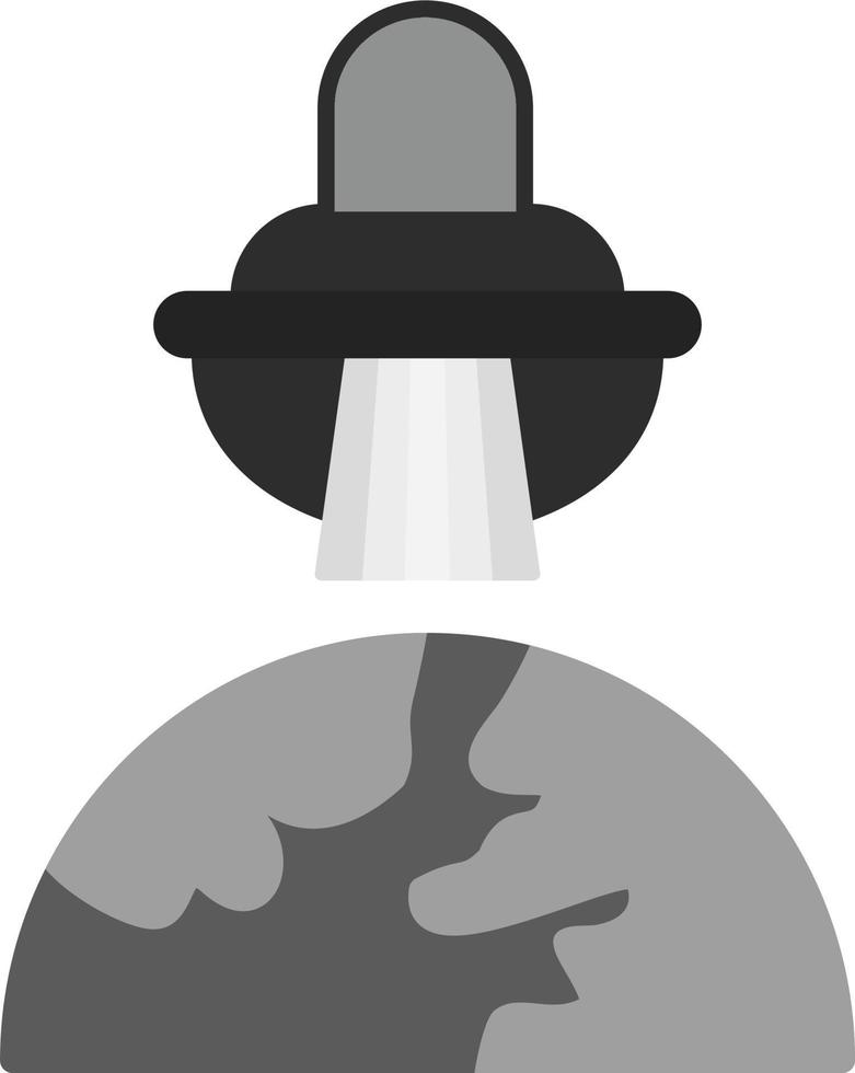 Space Ship On Earth Vector Icon