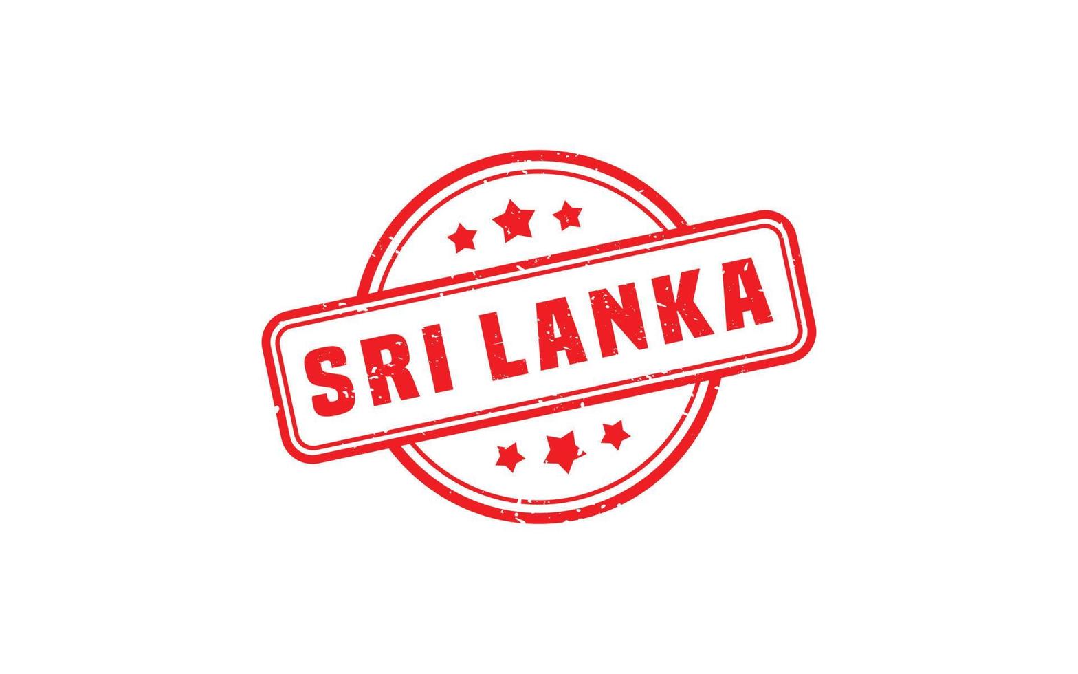 sri lanka sello caucho con grunge estilo en blanco antecedentes vector