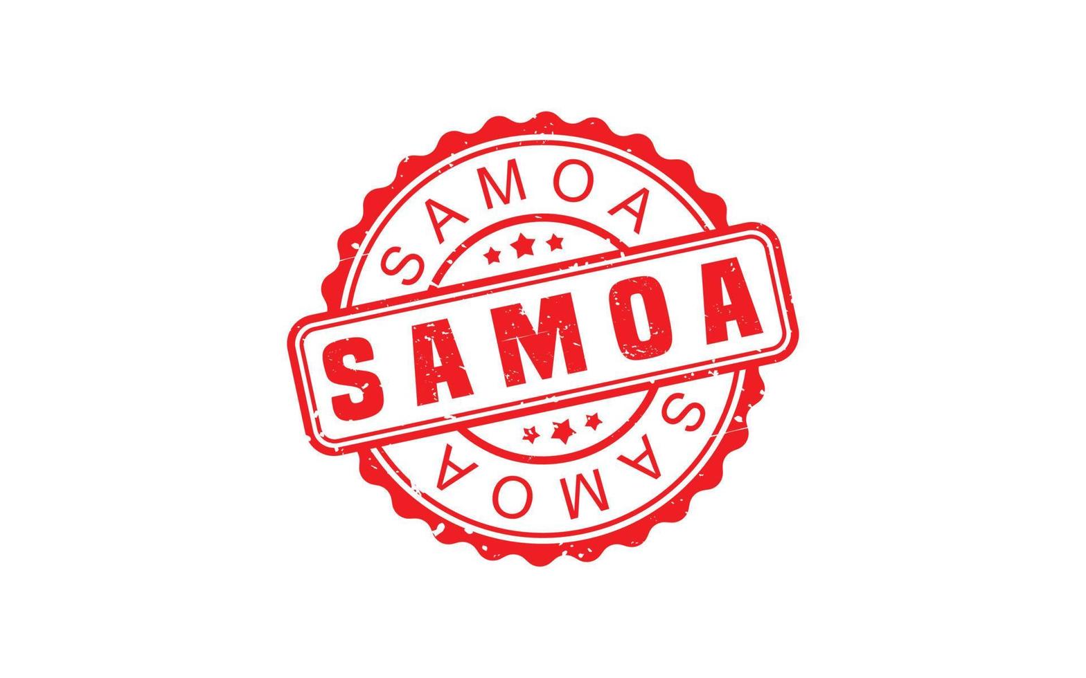 SAMOA stamp rubber with grunge style on white background vector