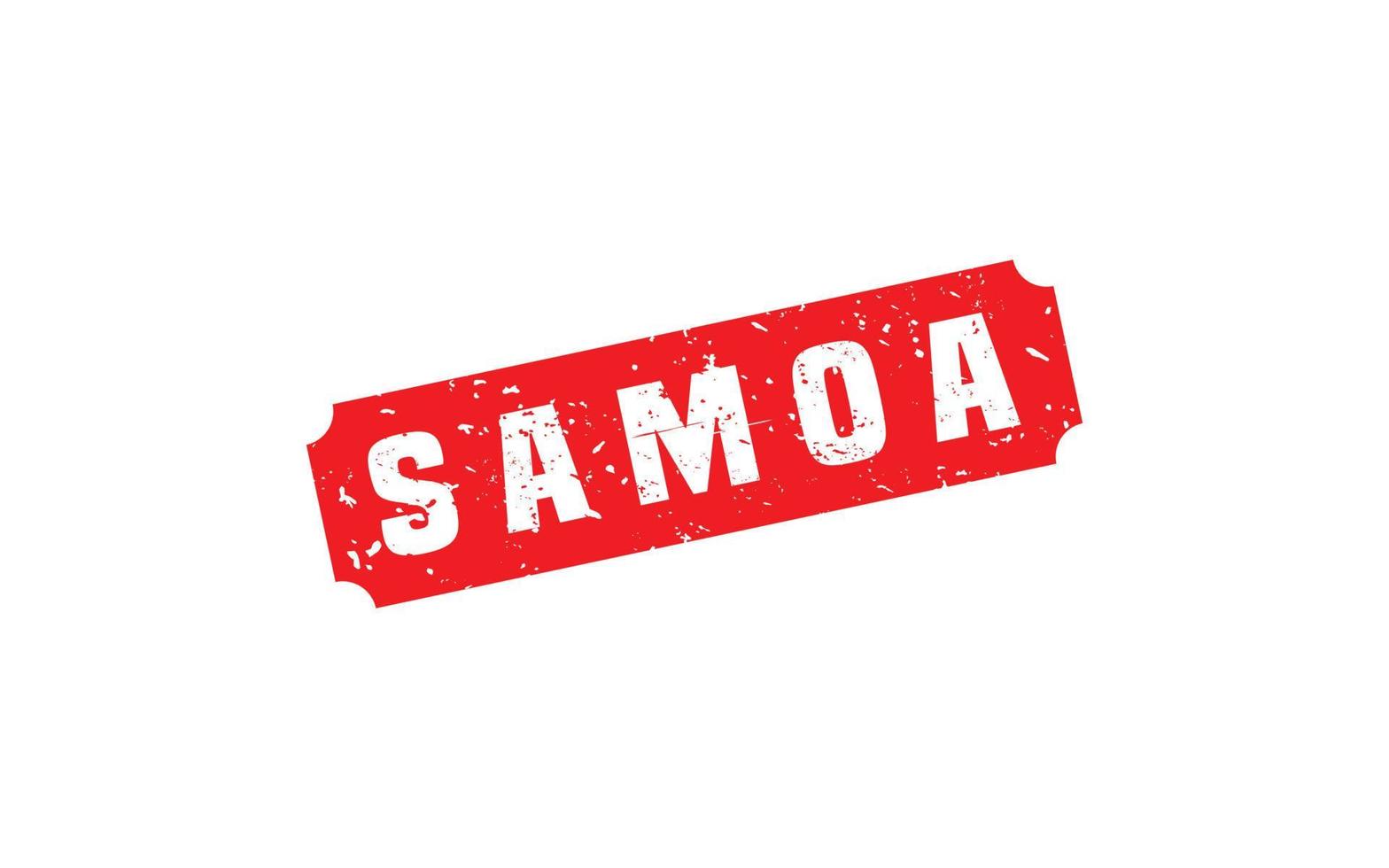 SAMOA stamp rubber with grunge style on white background vector
