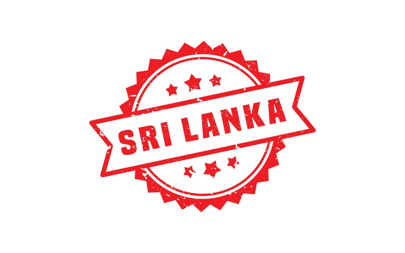 SRI LANKA stamp rubber with grunge style on white background vector