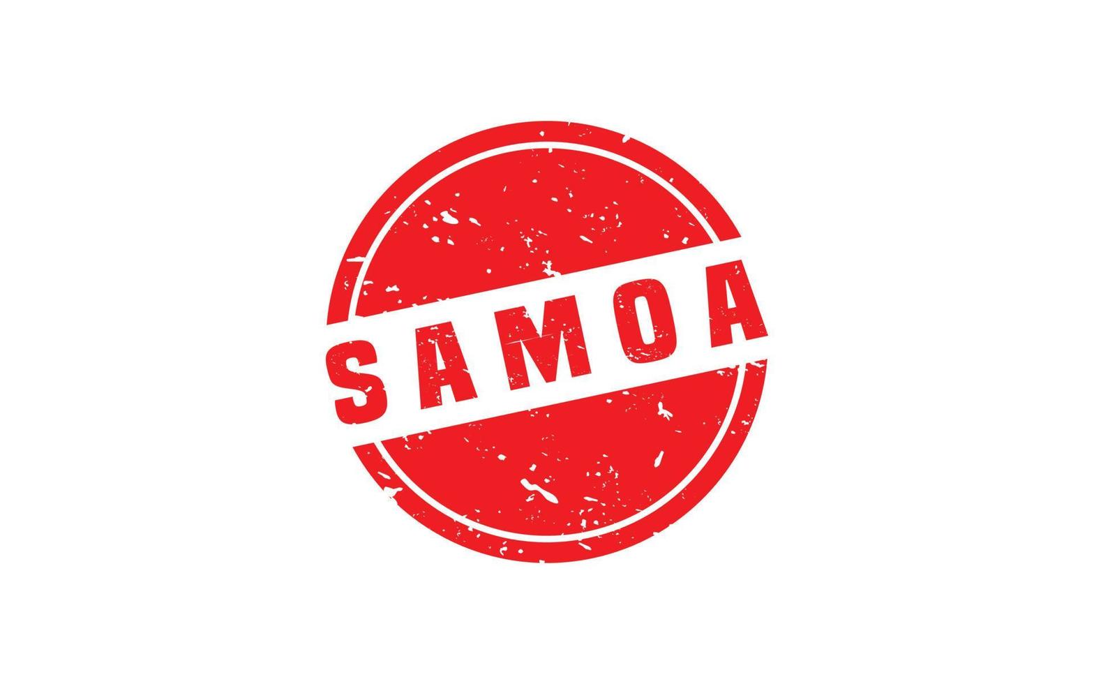 SAMOA stamp rubber with grunge style on white background vector