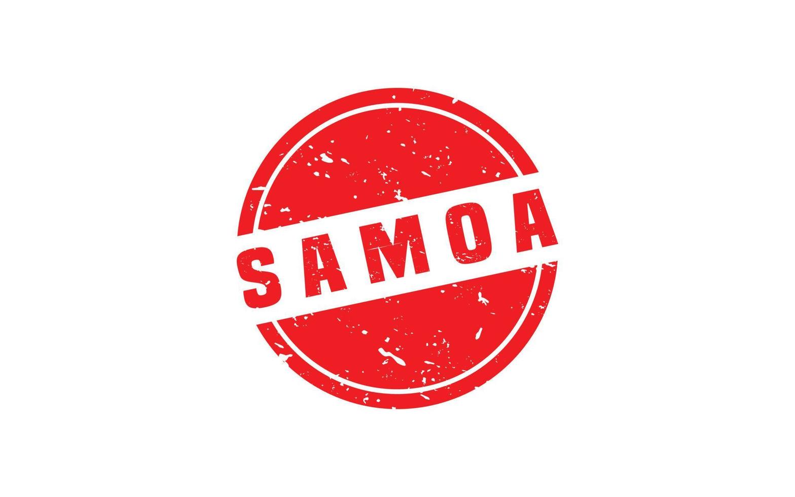 SAMOA stamp rubber with grunge style on white background vector