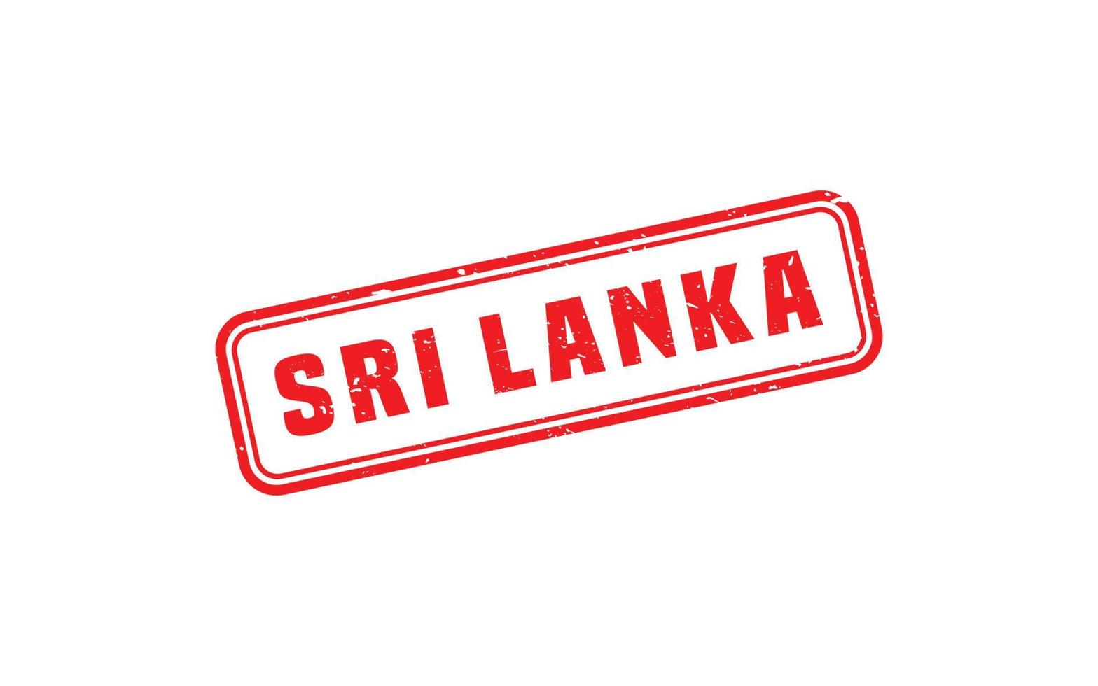 SRI LANKA stamp rubber with grunge style on white background vector