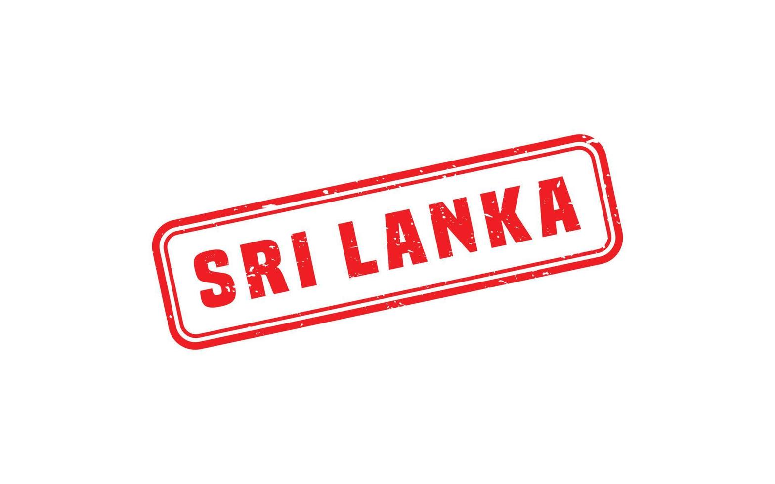 sri lanka sello caucho con grunge estilo en blanco antecedentes vector