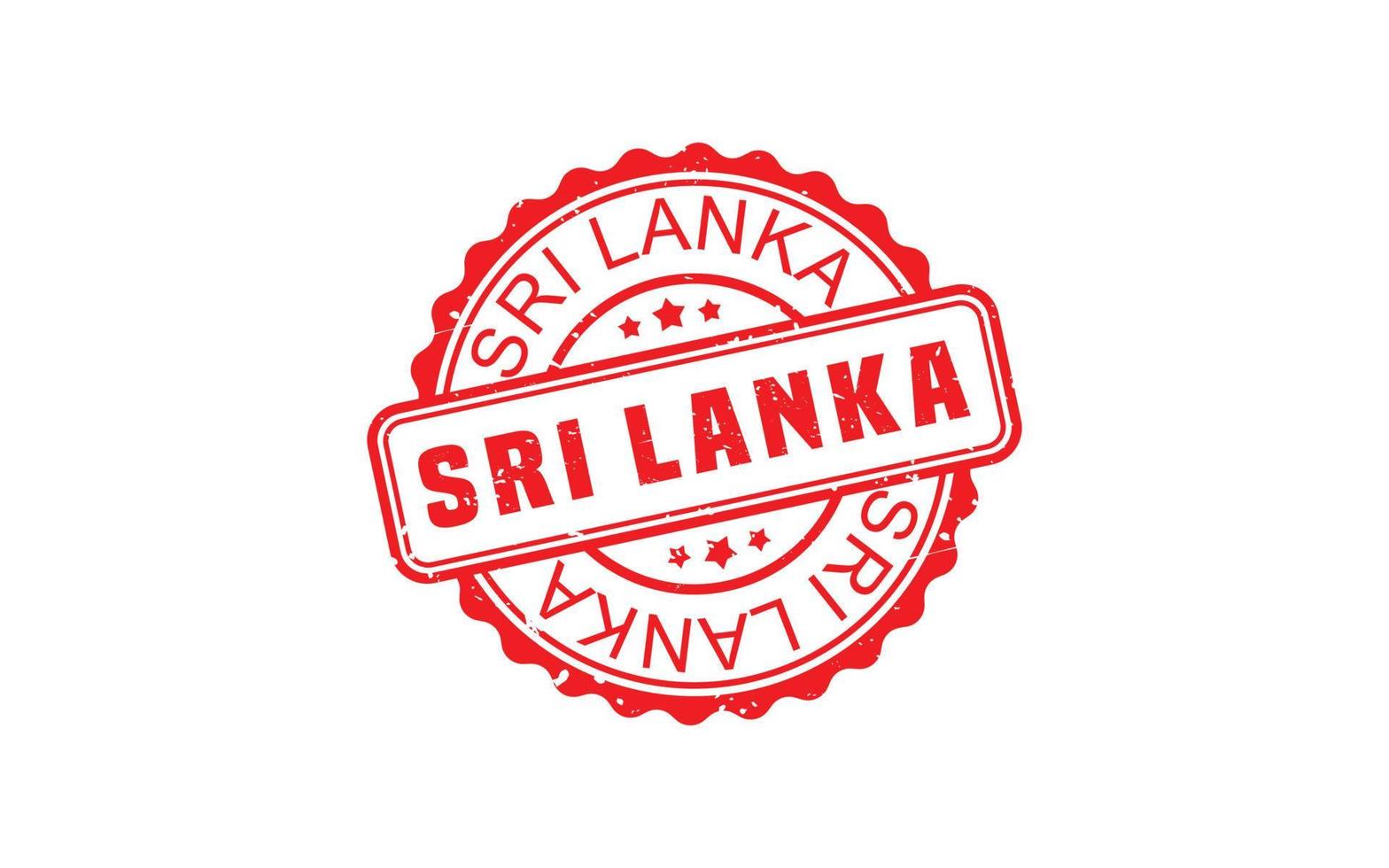 sri lanka sello caucho con grunge estilo en blanco antecedentes vector