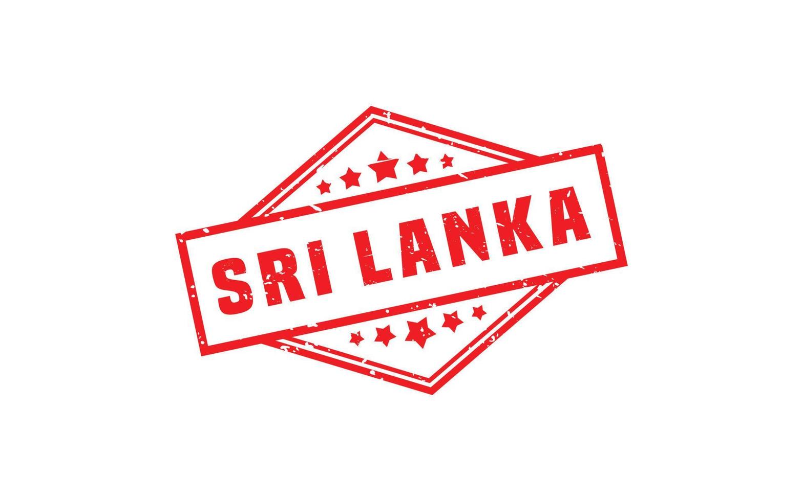 sri lanka sello caucho con grunge estilo en blanco antecedentes vector