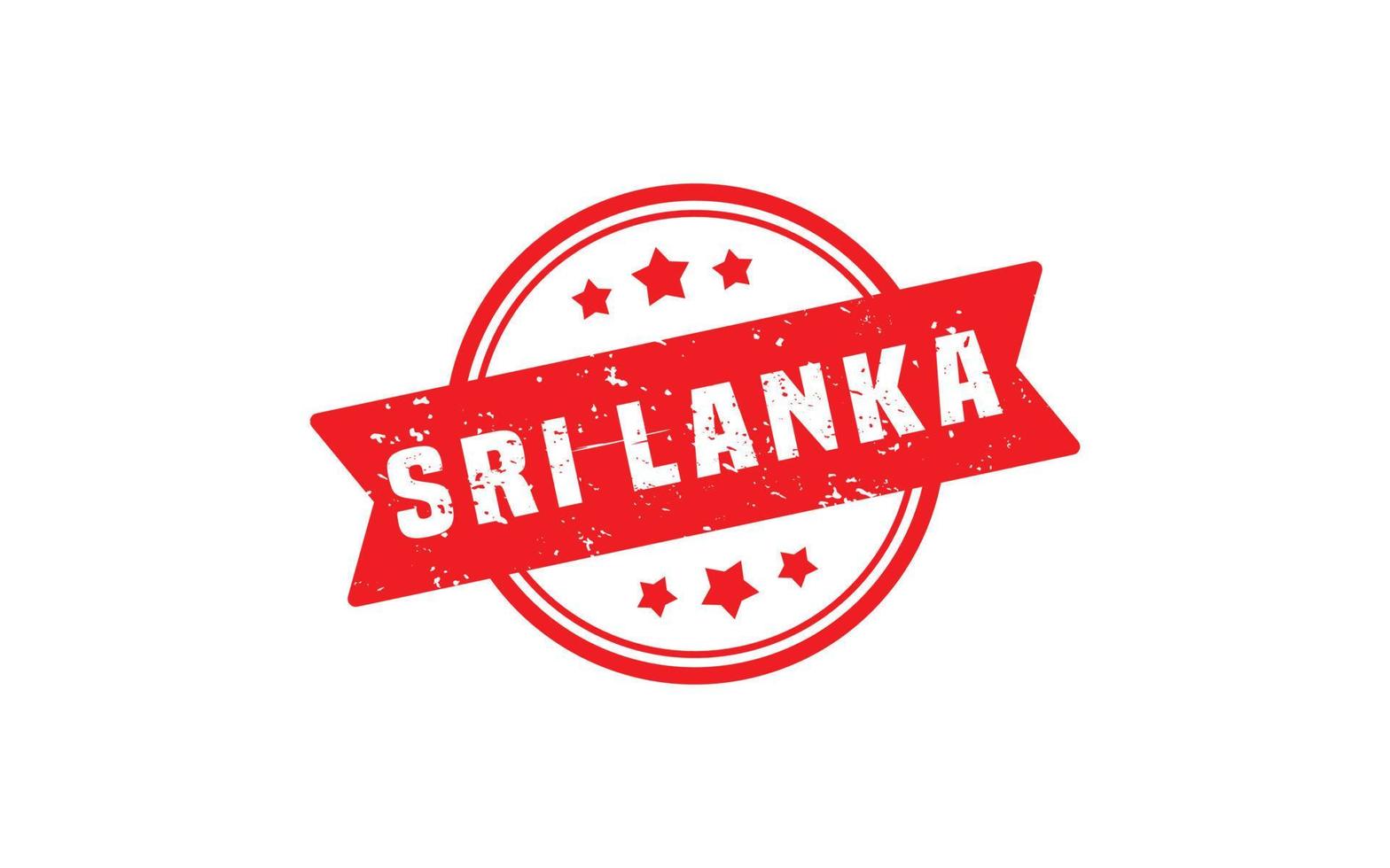 SRI LANKA stamp rubber with grunge style on white background vector