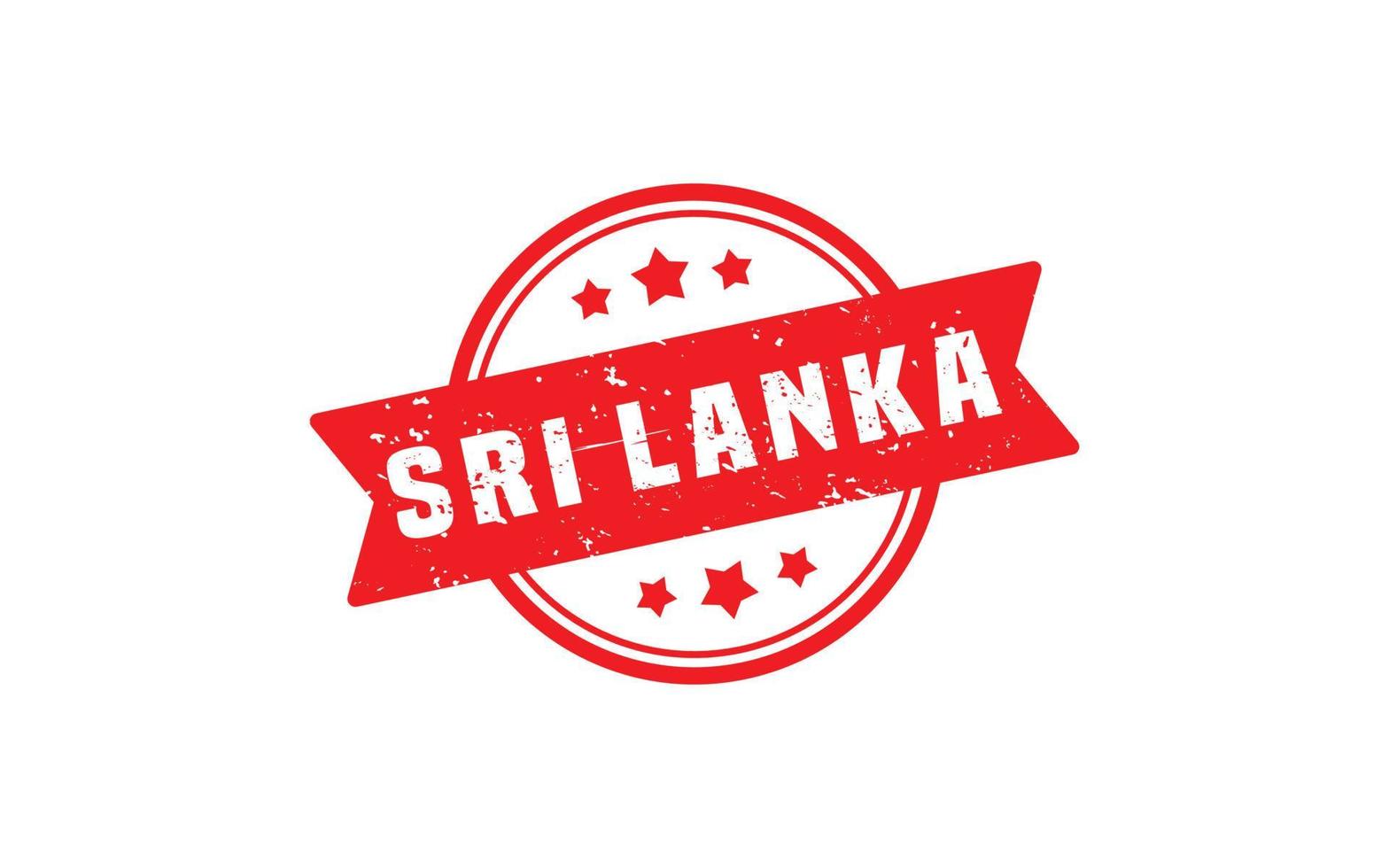 sri lanka sello caucho con grunge estilo en blanco antecedentes vector