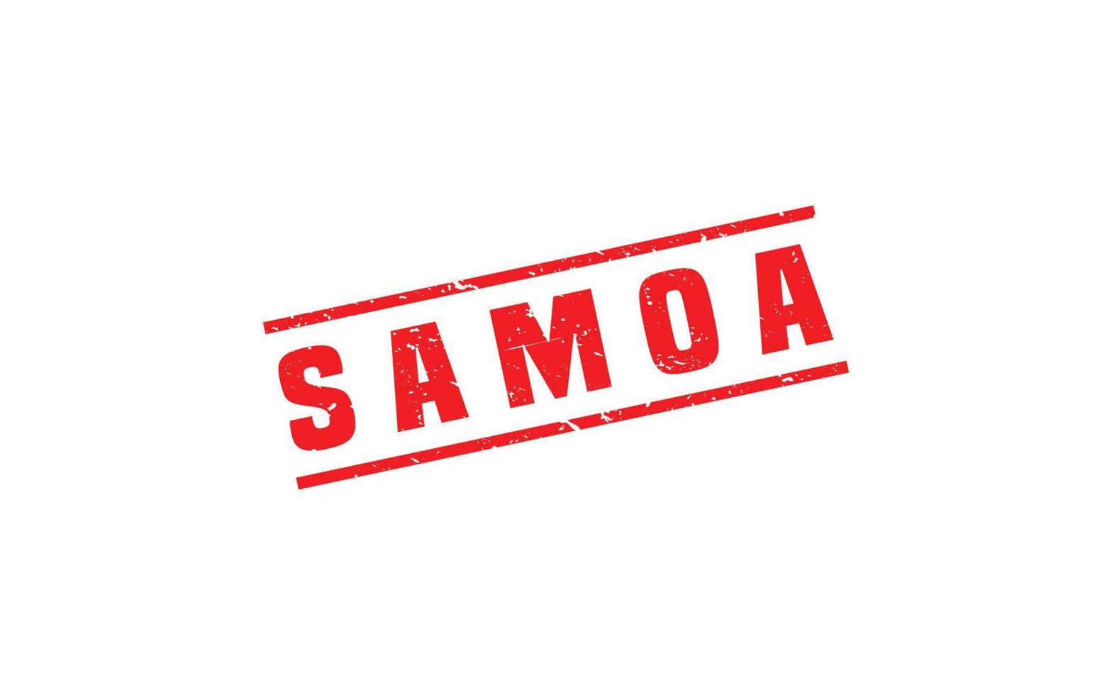 SAMOA stamp rubber with grunge style on white background vector